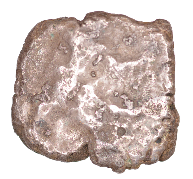 Εμπροσθότυπος 'SilCoinCy A1044, acc.no.: KP 1512.9. Silver coin of king Baalmilk I of Kition 475 - 450 BC. Weight: 0.79 g, Axis: 6h, Diameter: 23mm. Obverse type: Heracles advancing r. holding club and bow. Obverse symbol: -. Obverse legend: - in -. Reverse type: Lion seated r., ram’s head on it’s feet. Reverse symbol: ram’s head. Reverse legend: - in -. '-', 'BMC Cyprus, A Catalogue of the Greek Coins in the British Museum, Cyprus'.