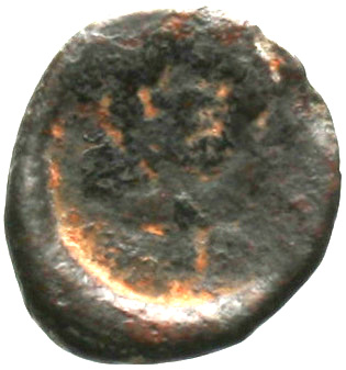 Reverse 'SilCoinCy A1842, acc.no.: . Silver coin of king Evagoras I of Salamis 411 - 374 BC. Weight: 0.77g, Axis: 8h, Diameter: 10mm. Obverse type: Ram's head l.. Obverse symbol: -. Obverse legend: - in -. Reverse type: Smooth. Reverse symbol: -. Reverse legend: - in -.