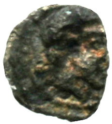 Εμπροσθότυπος 'SilCoinCy A1847, acc.no.: . Silver coin of king  of Salamis ? . Weight: 0.12g, Axis: 12h, Diameter: 7mm. Obverse type: Male head youthful r.. Obverse symbol: -. Obverse legend: - in -. Reverse type: Uncertain. Reverse symbol: -. Reverse legend: - in -.
