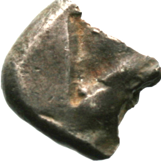 Οπισθότυπος 'SilCoinCy A1926, acc.no.: . Silver coin of king Uncertain king of Idalion of Idalion 500 - 480 BC. Weight: 4.51g, Axis: 6h, Diameter: 16mm. Obverse type: -. Obverse symbol: -. Obverse legend: - in -. Reverse type: -. Reverse symbol: -. Reverse legend: - in -.