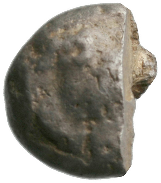 Obverse 'SilCoinCy A1936, acc.no.: . Silver coin of king Evelthon of Salamis 525 - 500 BC. Weight: 7.29g, Axis: 12h, Diameter: 17mm. Obverse type: Ram recumbent l.. Obverse symbol: -. Obverse legend: - in -. Reverse type: Smooth. Reverse symbol: -. Reverse legend: - in -.