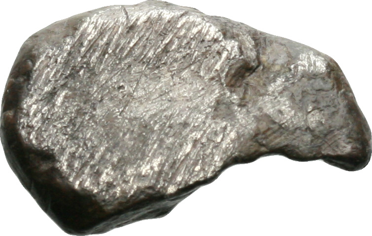 Οπισθότυπος 'SilCoinCy A1945, acc.no.: . Silver coin of king Evelthon of Salamis 525 - 500 BC. Weight: 7.89g, Axis: 6h, Diameter: 25mm. Obverse type: Ram recumbent l.. Obverse symbol: -. Obverse legend: - in -. Reverse type: Smooth. Reverse symbol: -. Reverse legend: - in -.